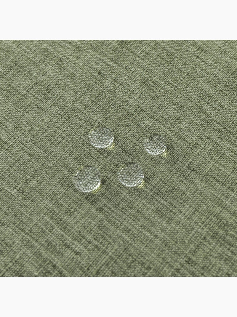 Nappe rectangulaire enduite et anti tache Vert olive - Kiabi