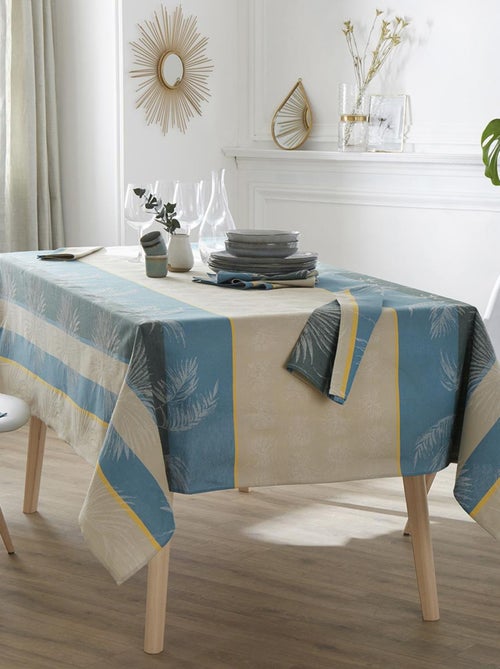 Nappe rectangulaire tropicale à jacquard enduit - Kiabi Nappe rectangulaire tropicale à jacquard enduit - Kiabi