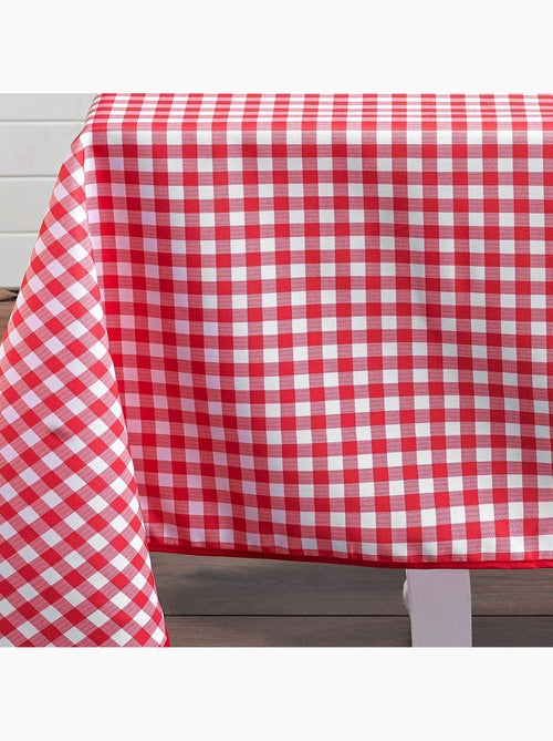Nappe rectangulaire vichy rouge et blanc - Kiabi