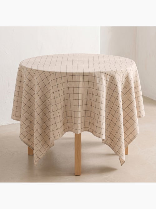 Nappe ronde avec motif à carreaux en relief - Gamusi. - Kiabi Nappe ronde avec motif à carreaux en relief - Gamusi. - Kiabi