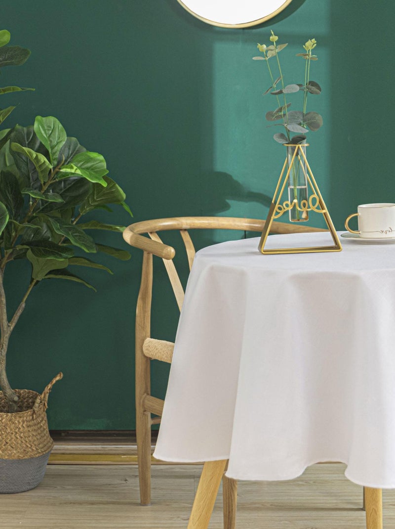 Nappe ronde infroissable et anti-tâches Blanc - Kiabi