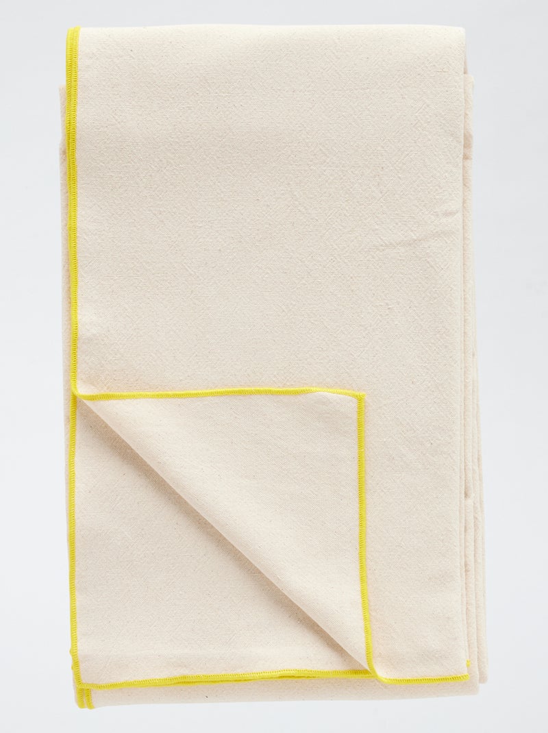 Nappe uni en coton JAUNE - Kiabi