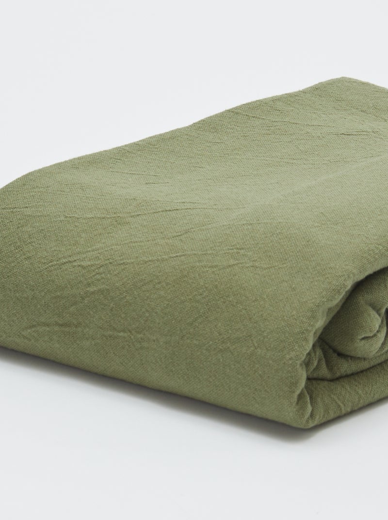 Nappe unie 150 x 150 cm en coton - Kiabi Home Kaki - Kiabi