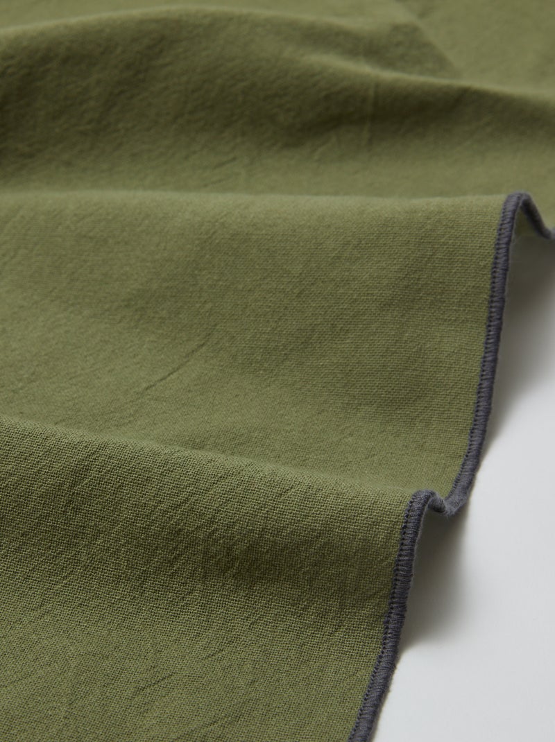 Nappe unie 150 x 250 cm en coton - Kiabi Home Kaki - Kiabi