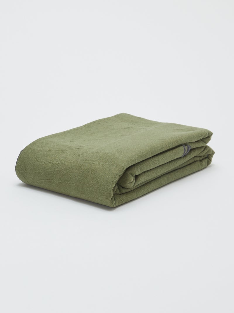Nappe unie 150 x 300 cm en coton - Kiabi Home Kaki - Kiabi
