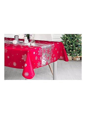 Nappes de Fêtes Polyester Neige De Noël PROMO LINGE