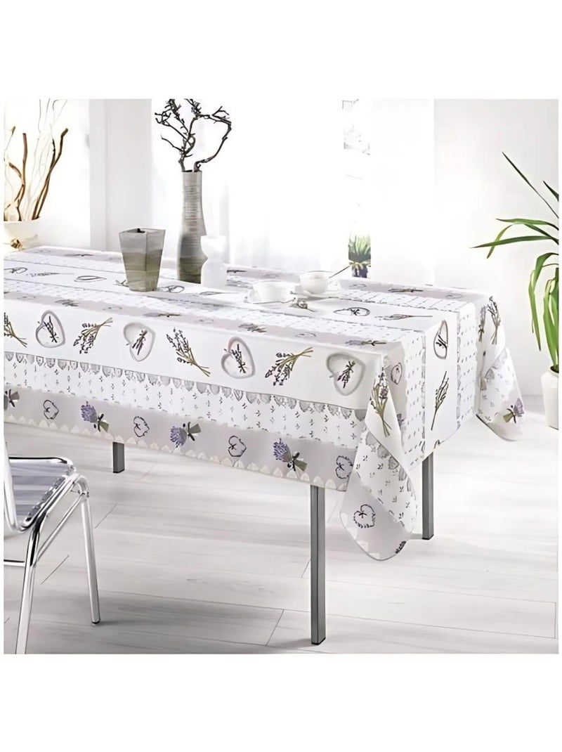 Nappes Polyester Charme Naturel PROMO LINGE Blanc Gris - Kiabi