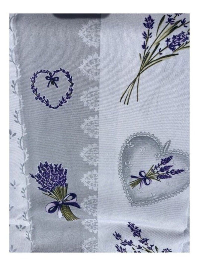 Nappes Polyester Charme Naturel PROMO LINGE Blanc Gris - Kiabi
