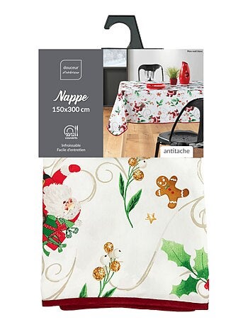 Nappes Polyester Père Noël Blanc PROMO LINGE