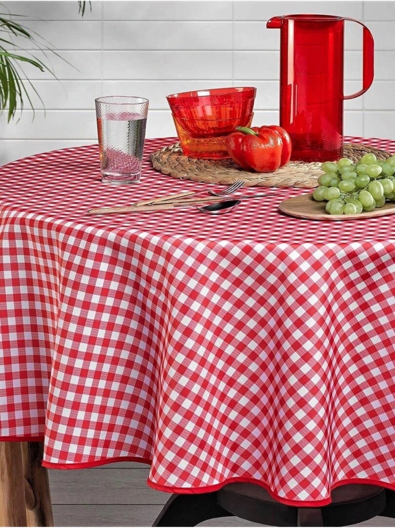 Nappes Polyester VICHY Douceur d'Intérieur Blanc Rouge - Kiabi