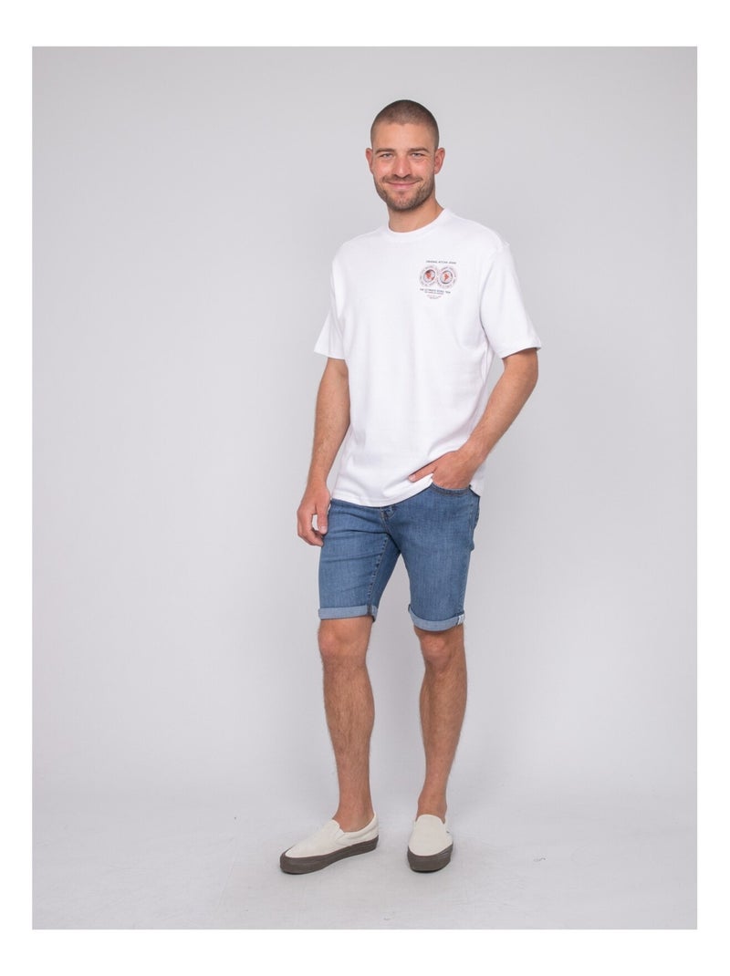 Naraditi oversized katoenen t-shirt met bedrukte designs. Wit - Kiabi