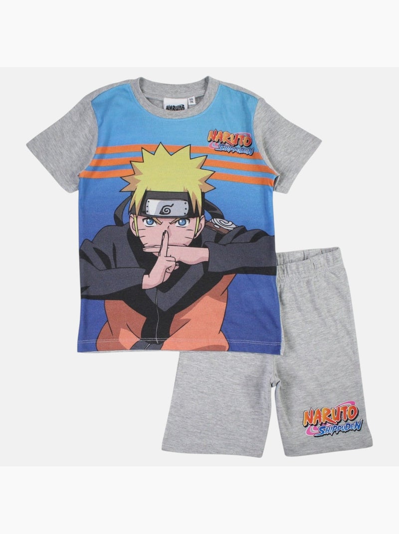 Naruto - Ensemble t-shirt et short enfant imprimé Gris - Kiabi