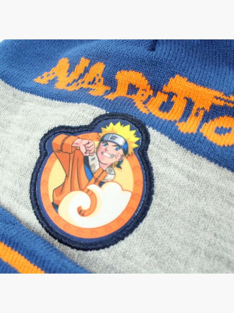 Naruto - Muts kind met pompon bedrukt Blauw - Kiabi
