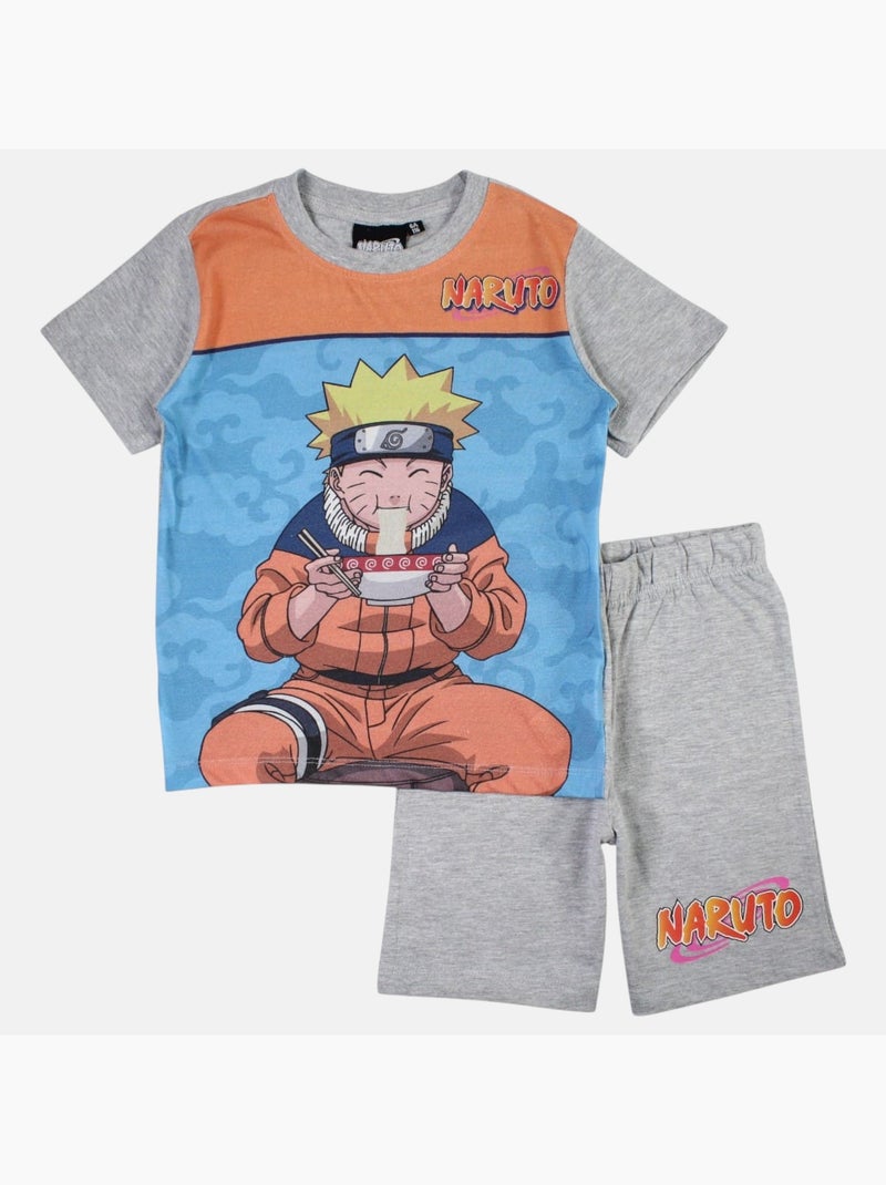Naruto - Set T-shirt en short kind bedrukt Grijs - Kiabi