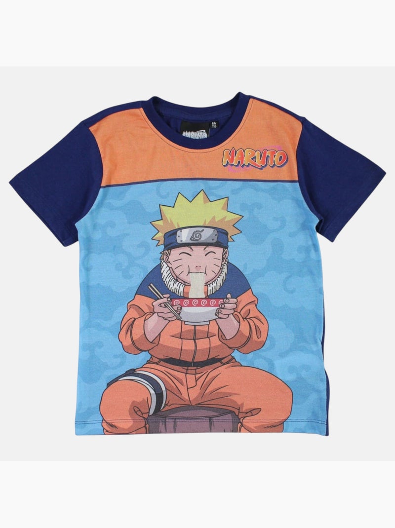 Naruto - Set T-shirt en short kind bedrukt Marineblauw - Kiabi