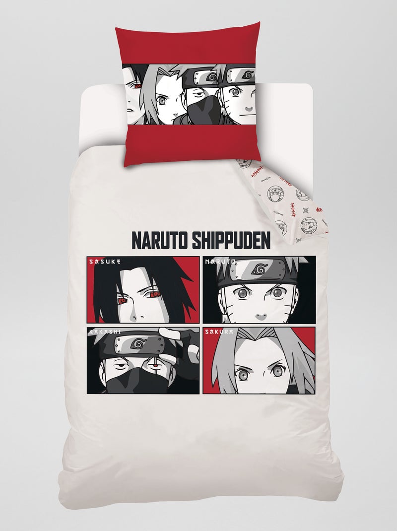 Naruto-dekbedset - 1-persoonsbed WIT - Kiabi