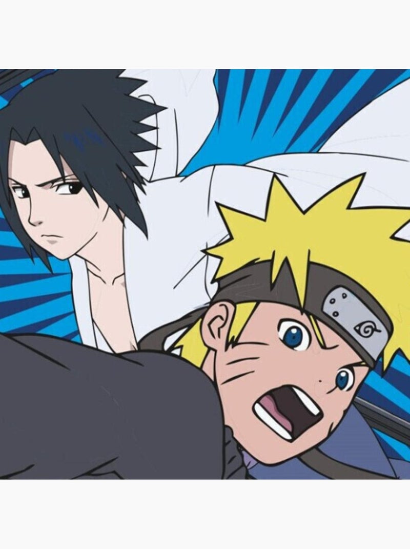 Naruto Shippuden - Plaid Polaire Enfant Manga Sasuke - Couverture 100x140 cm Bleu Bleu ciel Bleu - Kiabi