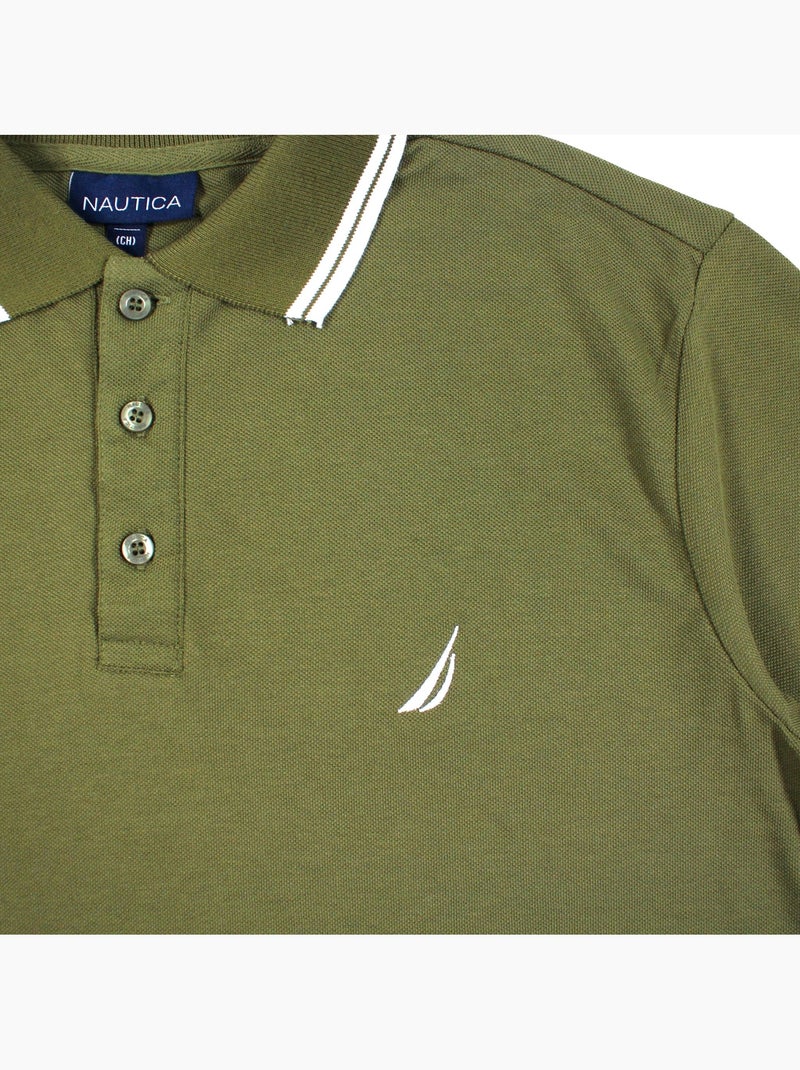 Nautica - Polo korte mouwen  heren Kaki - Kiabi