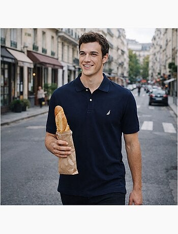 Nautica - Polo manches courtes col chemise Homme