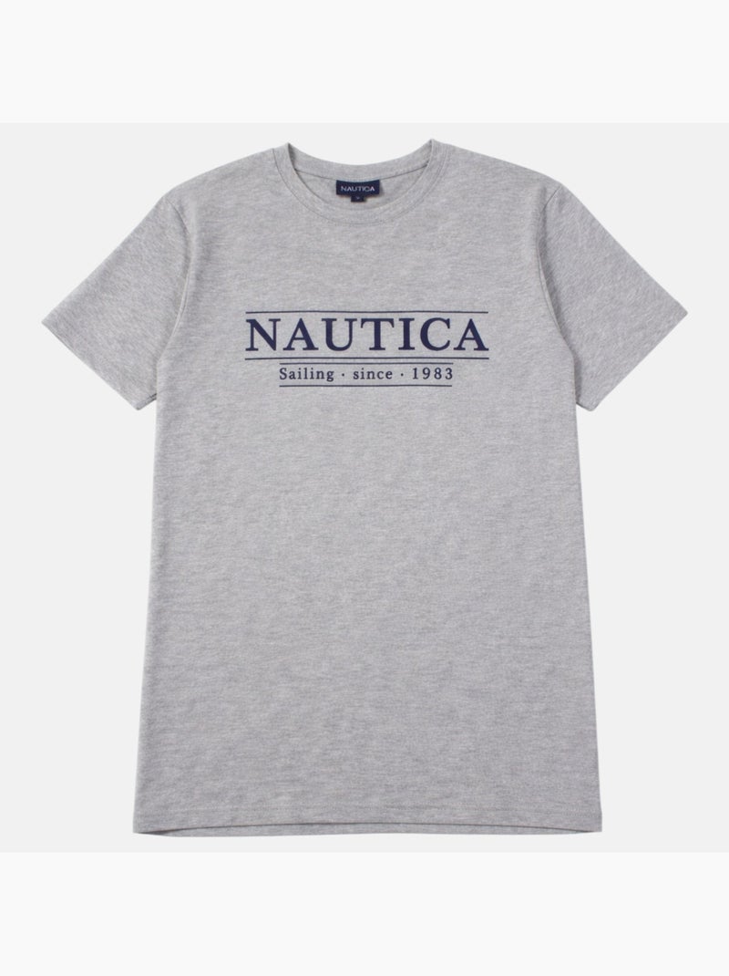 Nautica - T-shirt korte mouwen  heren Grijs - Kiabi