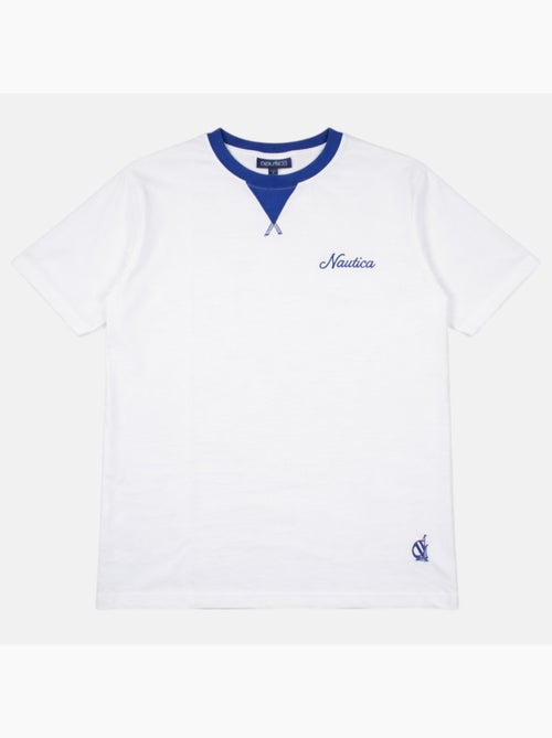 Nautica - t-shirt manches courtes col contrasté, détails brodés - Kiabi Nautica - t-shirt manches courtes col contrasté, détails brodés - Kiabi