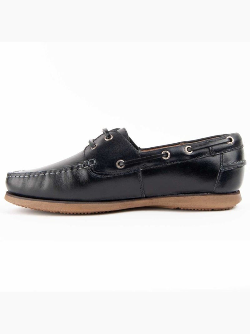 Nautique Cuir Naturel Purapiel Bleu - Kiabi