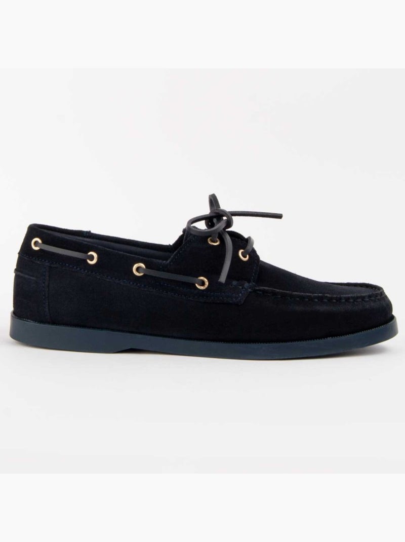 Nautique Cuir Naturel Purapiel Bleu - Kiabi
