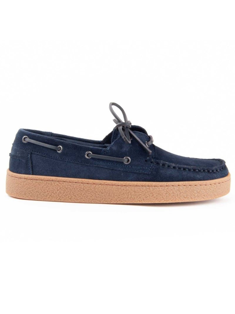 Nautique Cuir Naturel Purapiel Bleu - Kiabi