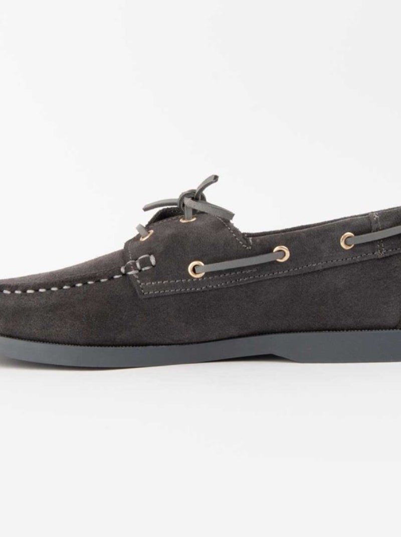 Nautique Cuir Naturel Purapiel Gris - Kiabi
