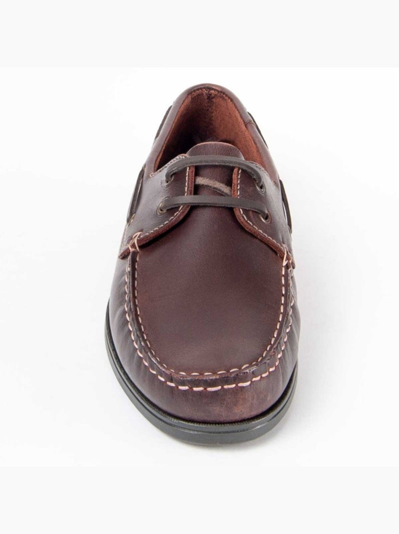 Nautique Cuir Naturel Purapiel Marron - Kiabi