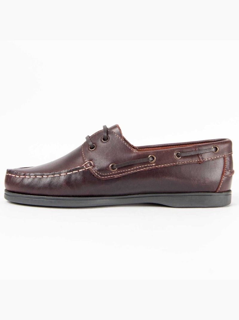 Nautique Cuir Naturel Purapiel Marron - Kiabi