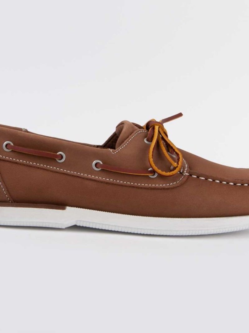 Nautique Cuir Naturel Purapiel Marron - Kiabi