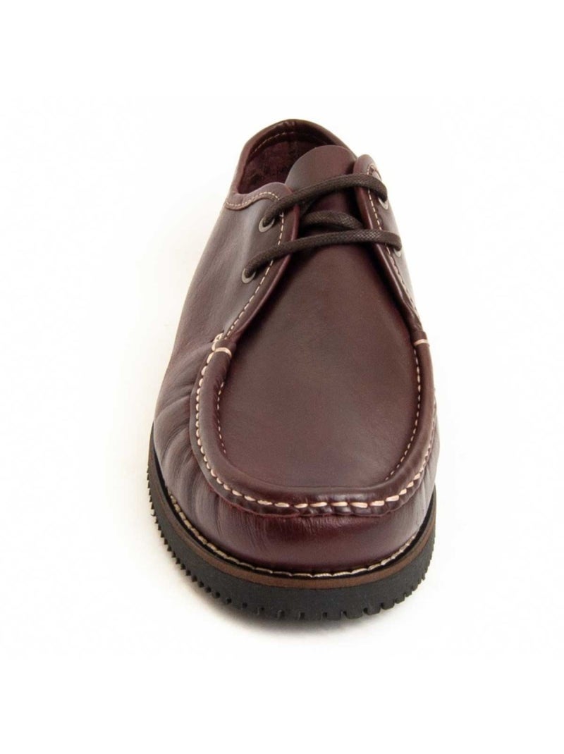 Nautique Cuir Naturel Purapiel Rouge - Kiabi