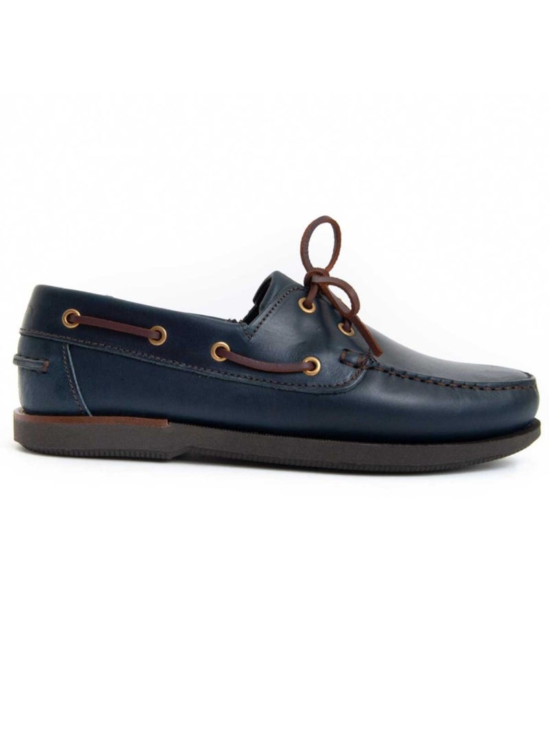 Nautisch Natuurlijk Leer Purapiel Blauw - Kiabi