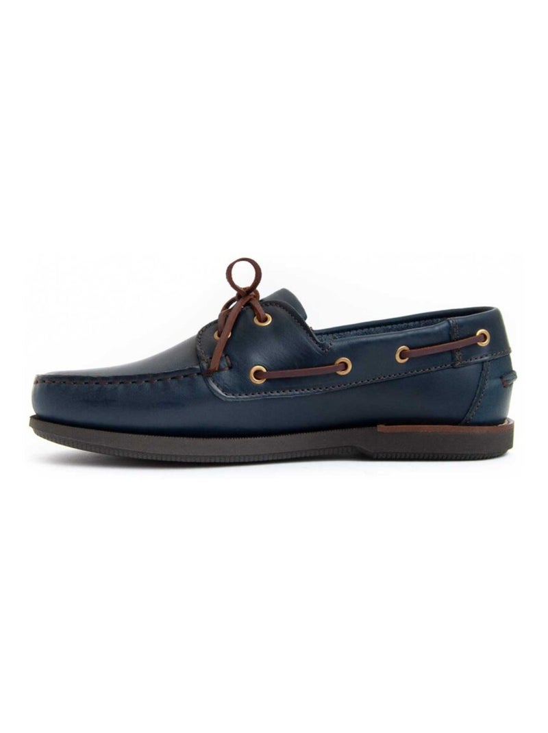 Nautisch Natuurlijk Leer Purapiel Blauw - Kiabi