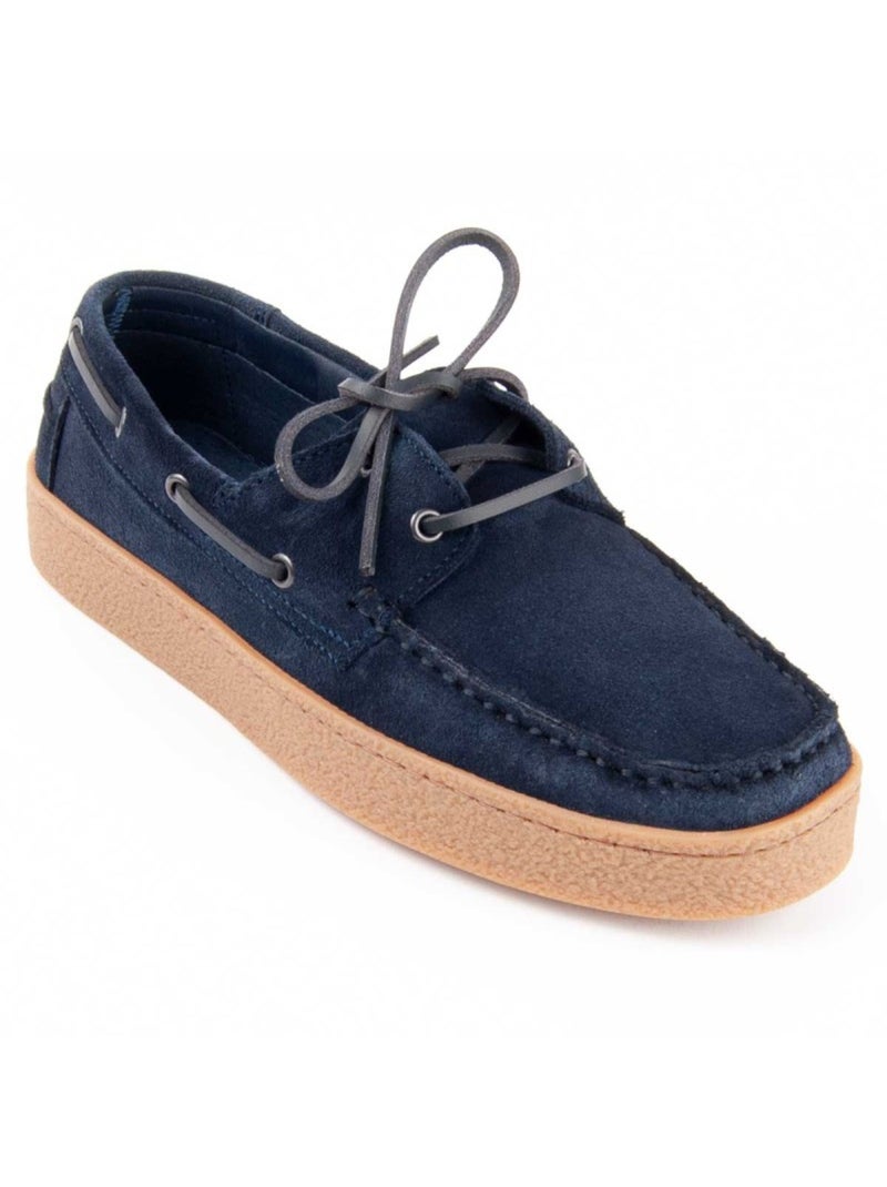Nautisch Natuurlijk Leer Purapiel Blauw - Kiabi