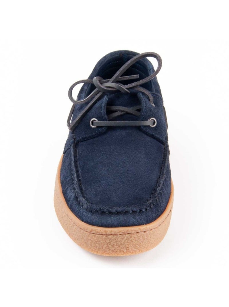 Nautisch Natuurlijk Leer Purapiel Blauw - Kiabi