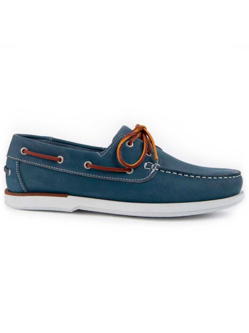 Nautisch Natuurlijk Leer Purapiel Blauw - Kiabi