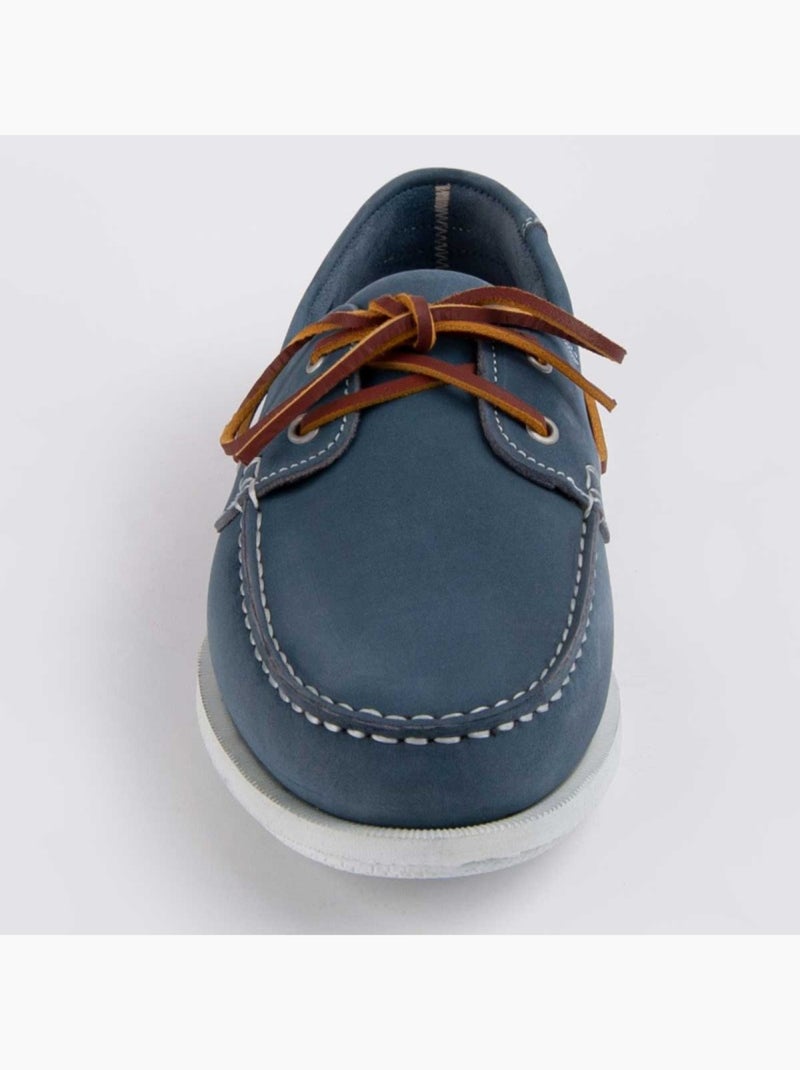 Nautisch Natuurlijk Leer Purapiel Blauw - Kiabi