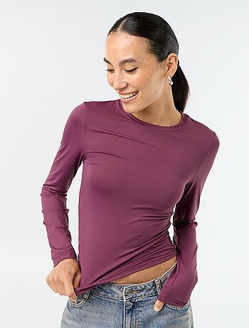 Nauwsluitend en geplooid T-shirt