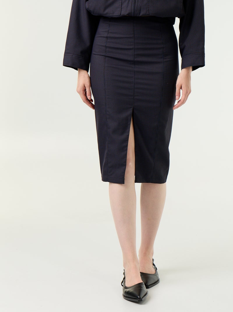 Nauwsluitende midirok Blauw - Kiabi