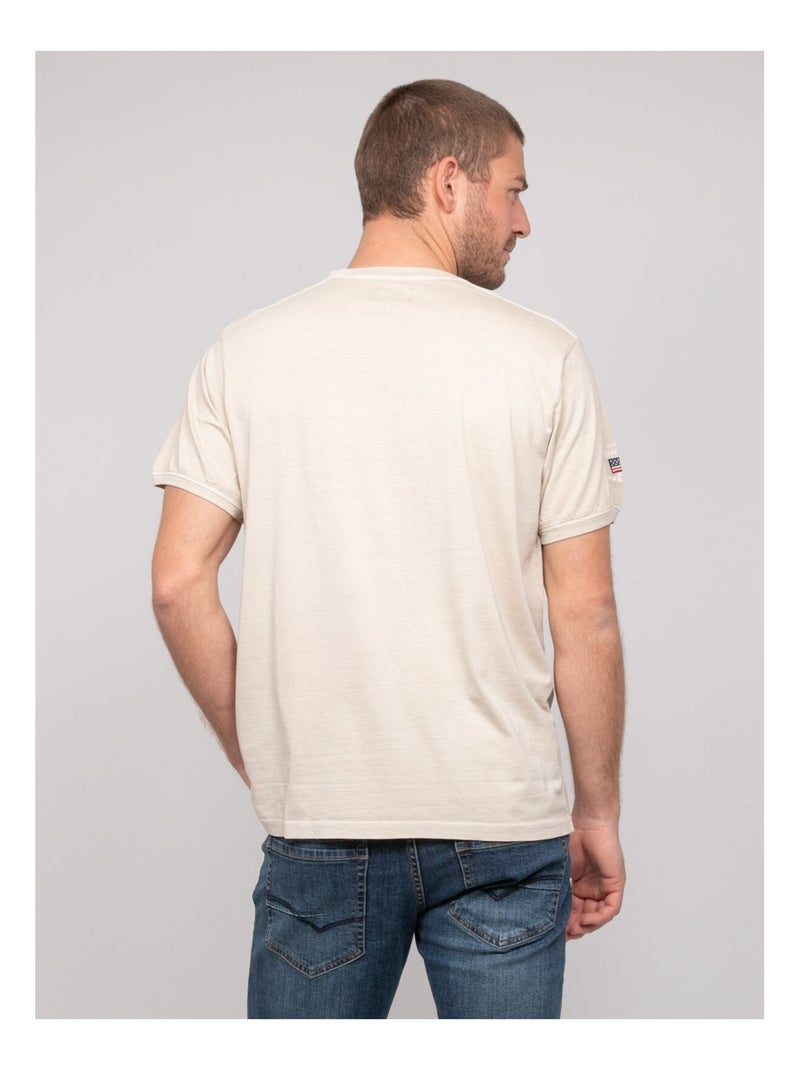 Navojob katoenen t-shirt met patroon Beige - Kiabi