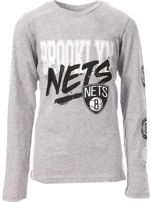 NBA Brooklyn Nets Jongens T-shirt met Lange Mouwen Grijs - Kiabi NBA Brooklyn Nets Jongens T-shirt met Lange Mouwen Grijs - Kiabi