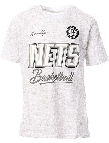Nba brooklyn nets t-shirt grijs voor jongens