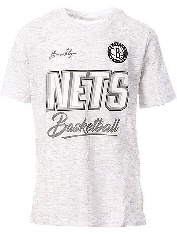 Nba brooklyn nets t-shirt grijs voor jongens