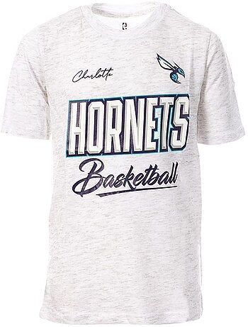 Nba charlotte hornets t-shirt voor jongens - grijs/paars/blauw