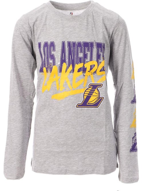 NBA Los Angeles Lakers Jongens T-shirt met Lange Mouwen Grijs - Kiabi NBA Los Angeles Lakers Jongens T-shirt met Lange Mouwen Grijs - Kiabi