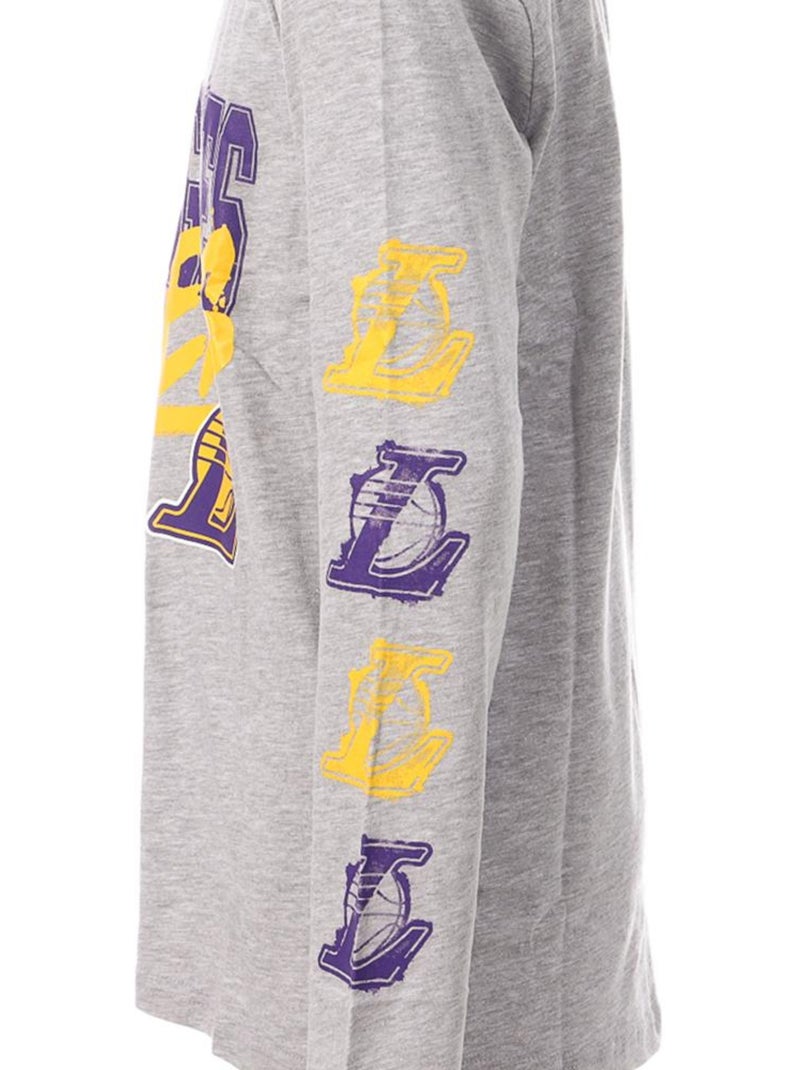 NBA Los Angeles Lakers Jongens T-shirt met Lange Mouwen Grijs Paarsgrijs - Kiabi