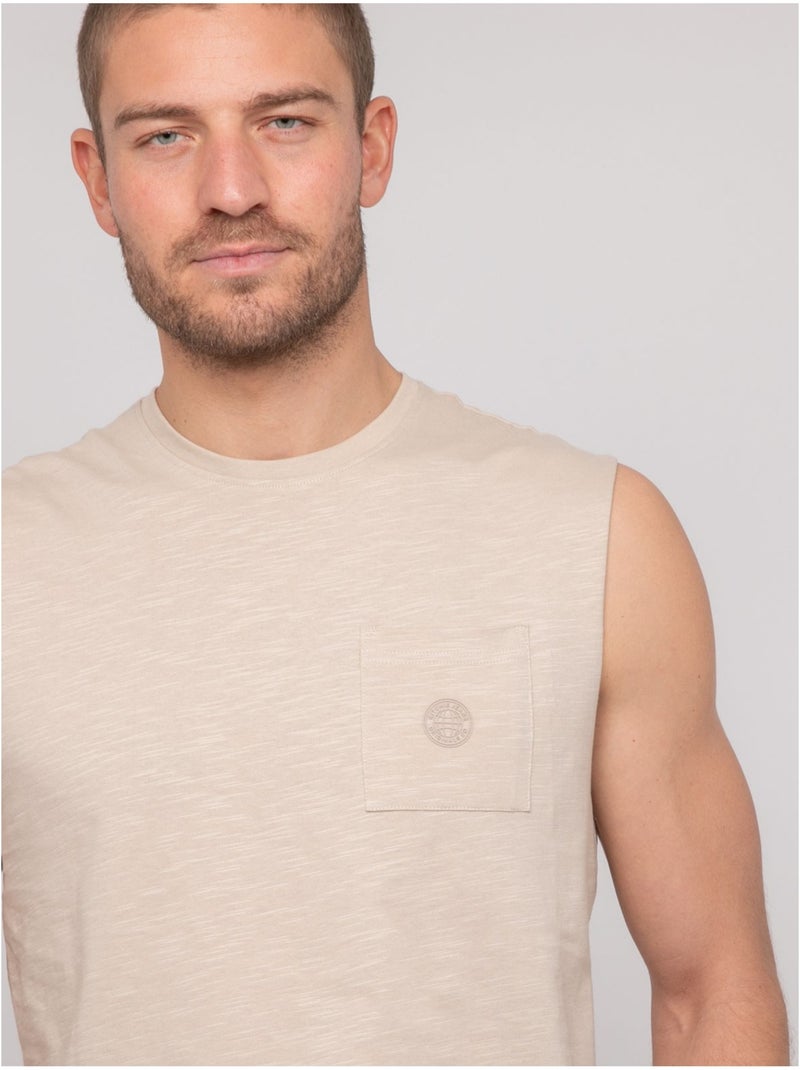 Negabino katoenen mouwloos t-shirt Beige - Kiabi