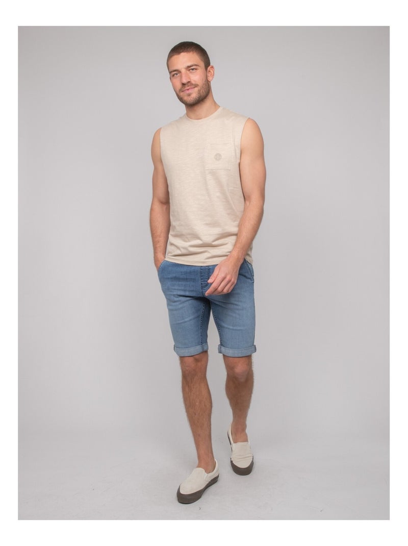 Negabino katoenen mouwloos t-shirt Beige - Kiabi